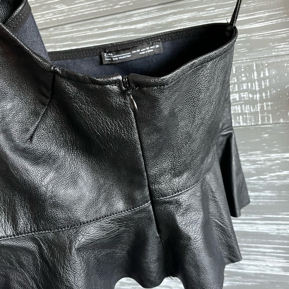 Zara Leather Crop Top NWOT - Picture 3 of 6